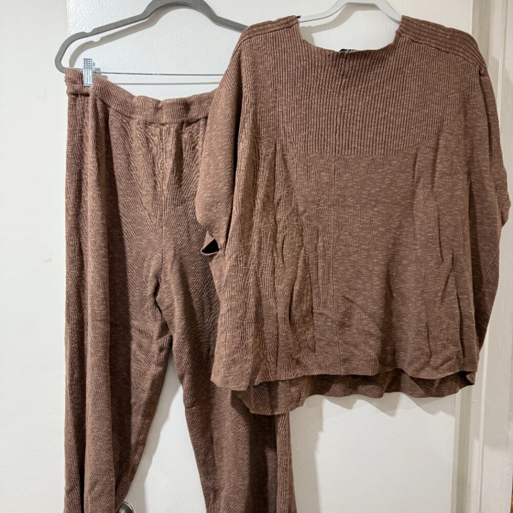 ✨ Free People Jaclyn Sweater Set – Raw Umber (2-Piece Knit Lounge Set) ✨ - Picture 10 of 10